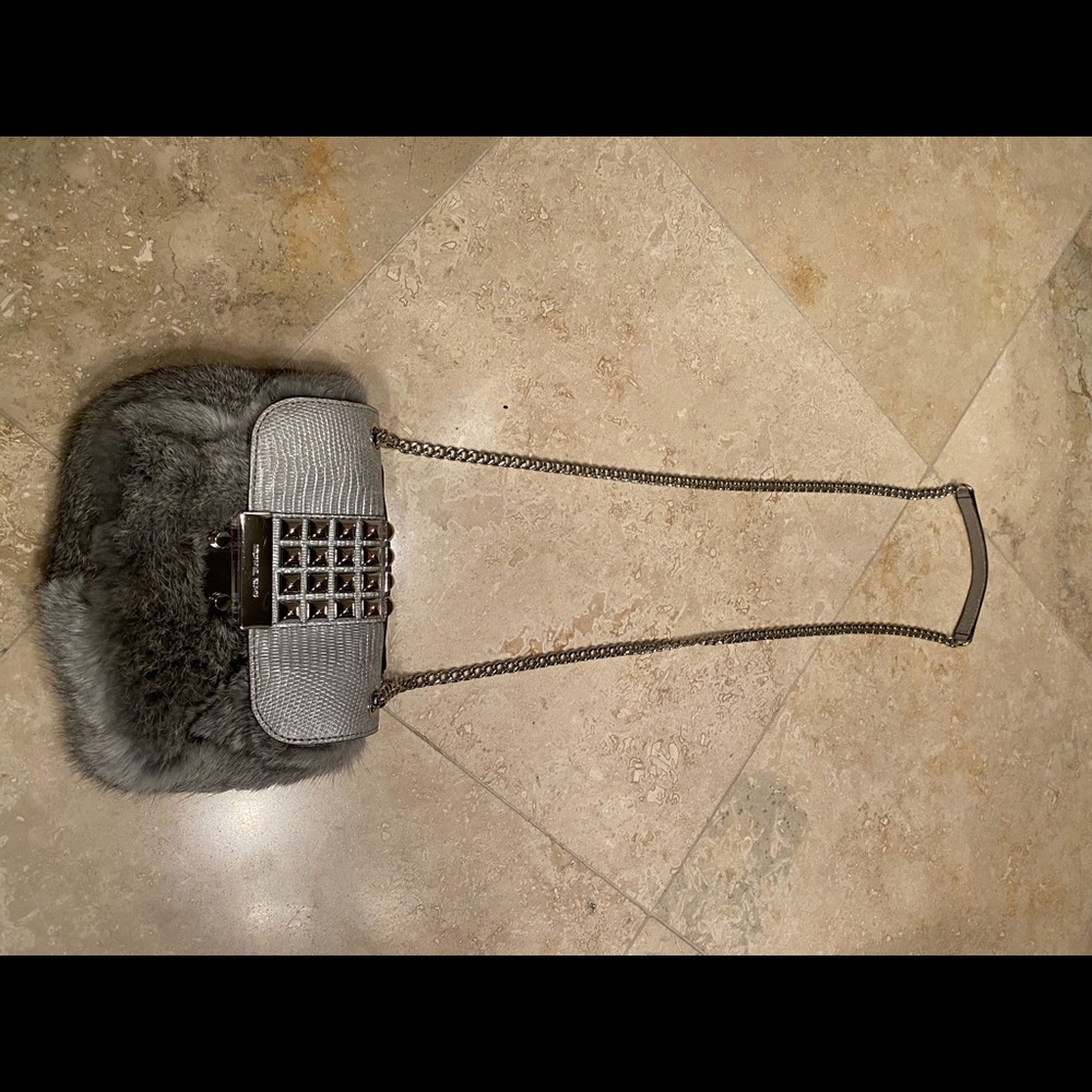 Michael Kors Gray Fur Handbag - Picture 7 of 7
